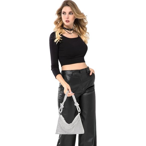 Women Gold Clutch, Rhinestone Gold Purse Wedding,Evening Clutch Purses For Women - Picture 3 of 7